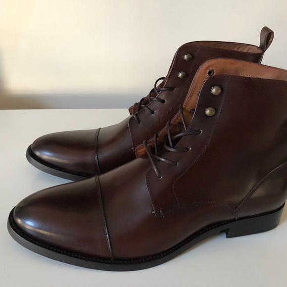 Vince Camuto Roean Brown Leather Boot 